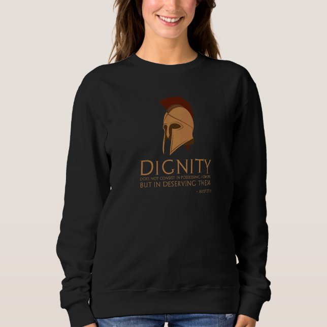 Sweatshirt Philosophie Grecque Classique Citation Aristote Su (Devant)
