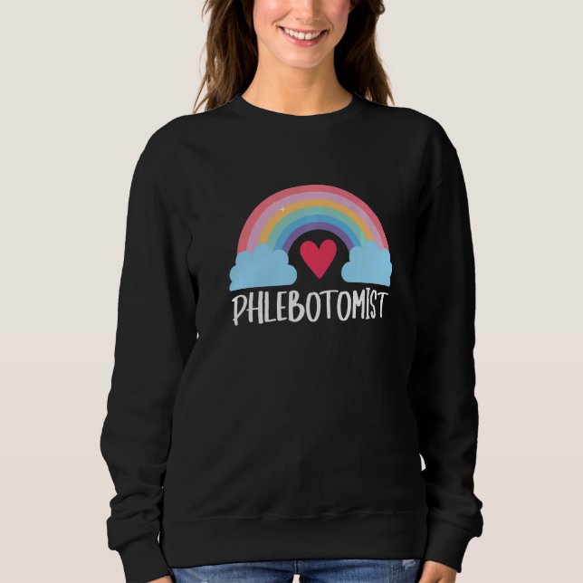 Sweatshirt Phlebotomist Rainbow Heart Phlebotomy Gifts Access (Devant)