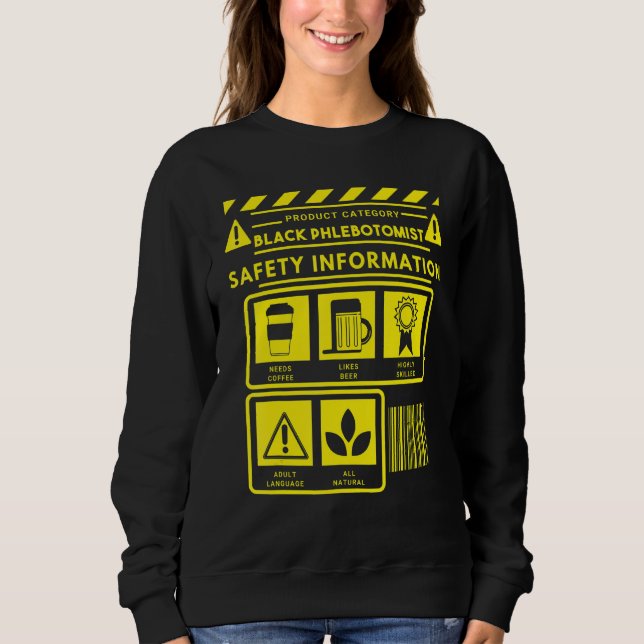 Sweatshirt Phlebotomiste Phlebotomie Technicien 8 (Devant)