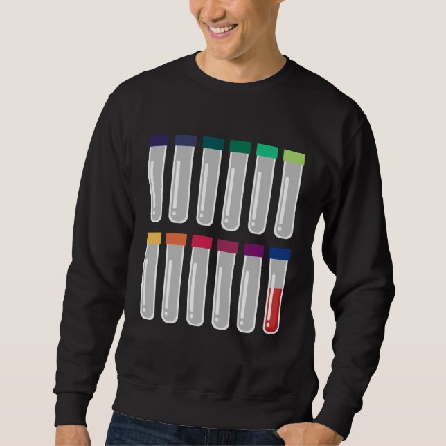Sweatshirt Phlebotomy Test Tube Laboratory Doctor for Phlebot (Devant)