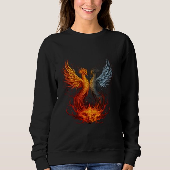 Sweatshirt Phoenix Rejeuner Mythique Oiseau Oiseau Reborn (Devant)