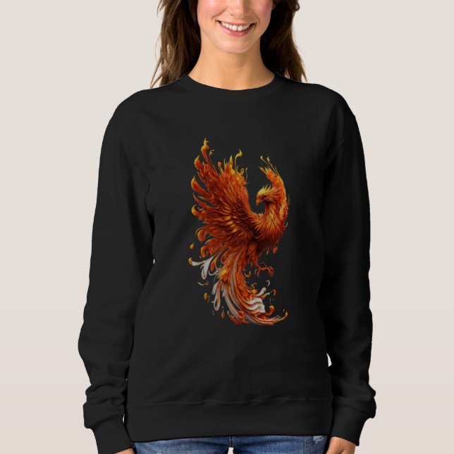 Sweatshirt Phoenix Rising From Ashes Resurrection Rebirth New (Devant)