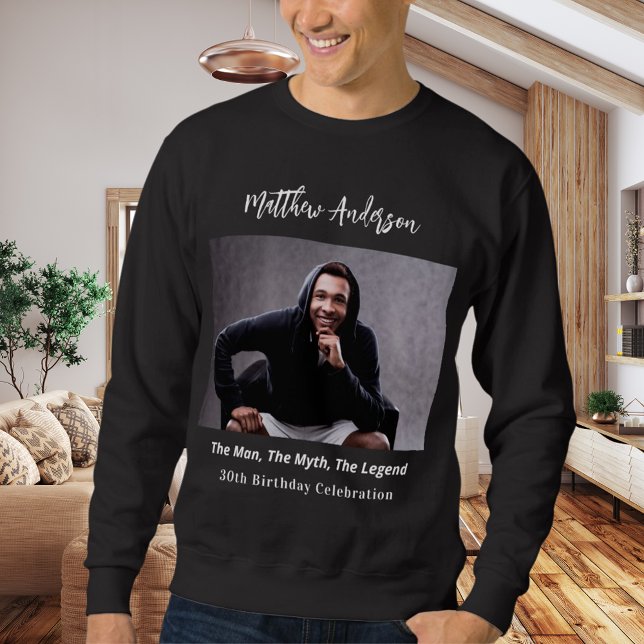 Sweatshirt Photo d'anniversaire homme mythe légende nom amuse (Créateur téléchargé)
