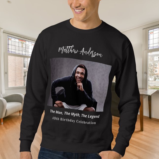 Sweatshirt Photo d'anniversaire homme mythe légende nom plais (Créateur téléchargé)
