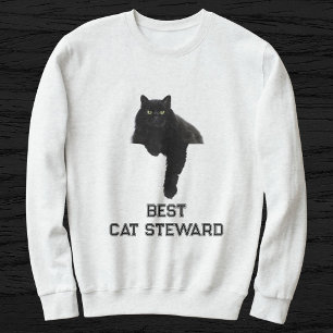 Sweatshirt Photo de chat noir mignon Citation drôle Personnal