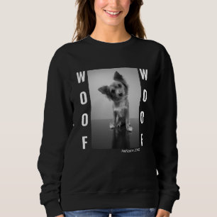 Sweatshirt Photo de Chien cool Personnalisé Femmes Noir