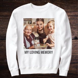 Sweatshirt Photo de famille de chat maman personnalisée blanc