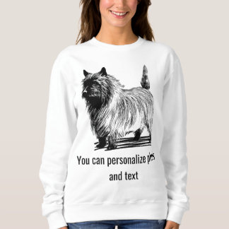 Sweatshirt Photo de famille de chat noir blanc personnalisé p