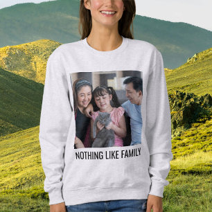 Sweatshirt Photo de famille de chat personnalisée Maman en ce