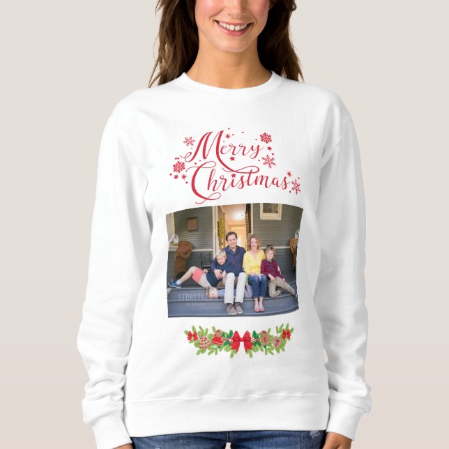 Sweatshirt Photo de famille Joyeux Noël (Devant)