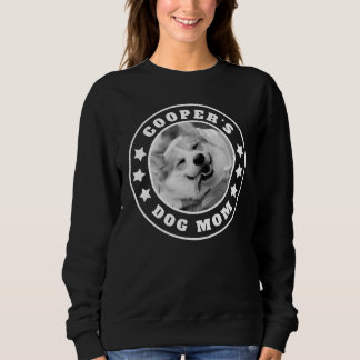 Sweatshirt Photo de maman de chien personnalisée noir