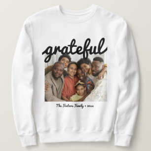 Sweatshirt Photo de script moderne noir gracieux
