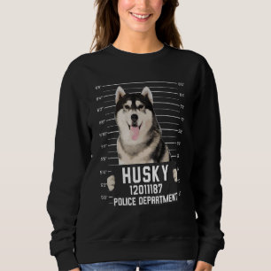 Sweatshirt Photo d'identité judiciaire Husky Chien Criminel