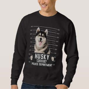 Sweatshirt Photo d'identité judiciaire Husky Chien Criminel