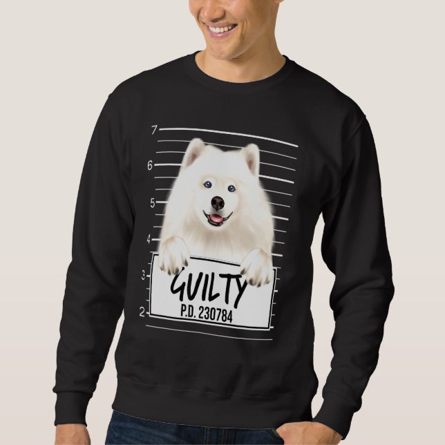 Sweatshirt Photo d'identité Samoyède Chien Coupable (Devant)