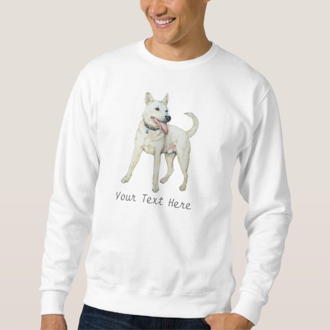 Sweatshirt photo originale de white American bulldog (Devant)