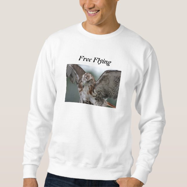 Sweatshirt Photo rouge Sweatsirt de faucon de queue "de vol (Devant)