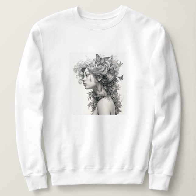 Sweatshirt Photo sur mesure Modern Maman's Day Cadeau (Design devant)