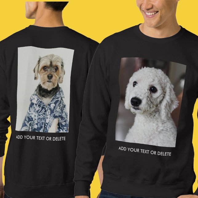 Sweatshirt Photo Texte Recto Verso Personnalisé  (Créateur téléchargé)