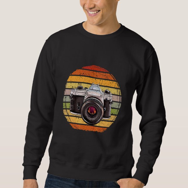 Sweatshirt Photographe de caméra Retro Vintage (Devant)