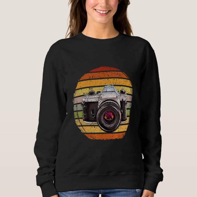 Sweatshirt Photographe de caméra Retro Vintage (Devant)