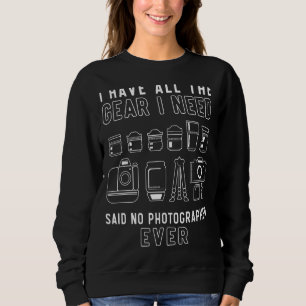 Sweatshirt Photographe de l'appareil photo