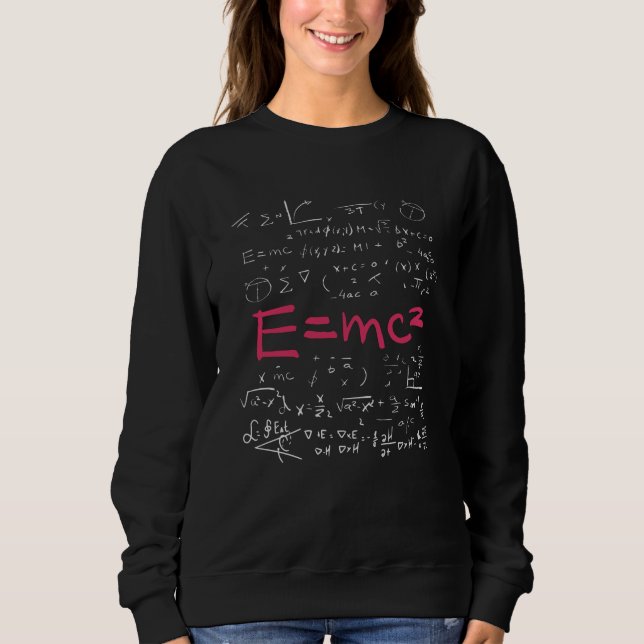 Sweatshirt Physique et formules mathématiques EMC2 (Devant)