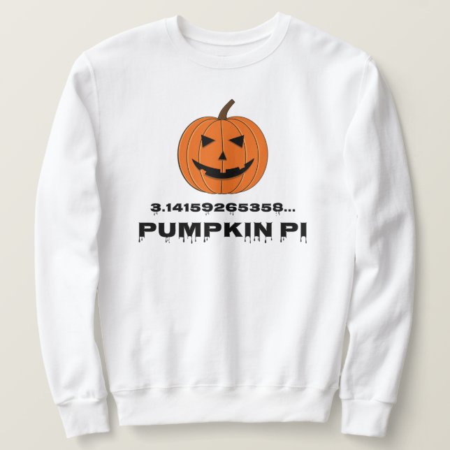 Sweatshirt pi citrouille Funny (Design devant)