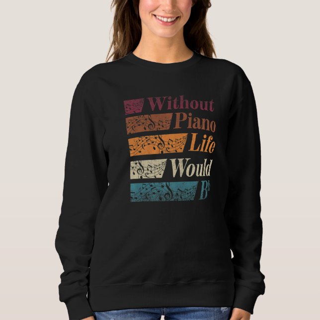 Sweatshirt Pianiste Piano Player Clavier sans piano (Devant)