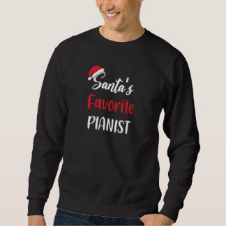 Sweatshirt Pianiste préféré du Père Noël   piano de Noël   Py