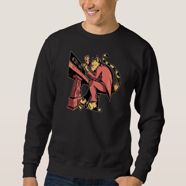 Sweatshirt Piano de jeu de tigre (Devant)
