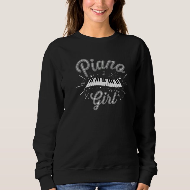 Sweatshirt Piano Girl  Pianist Music Keyboardist Musician Out (Devant)