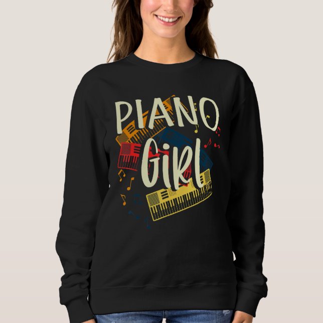 Sweatshirt Piano Girl Pianiste (Devant)