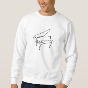 Sweatshirt Piano Grand Piano - Dessin ligne unique