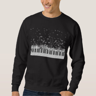 Sweatshirt Piano Music Notes Instrument Musicien Pianiste