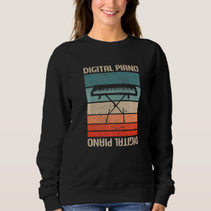 Sweatshirt Piano Numérique Instrumental Rétro Vintage Classiq