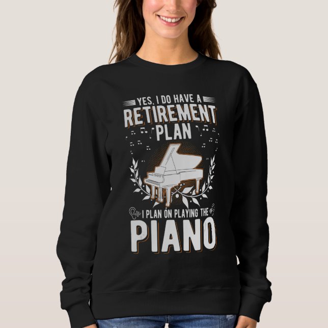Sweatshirt Piano Old Man Piano Player Grandpa Pianist (Devant)