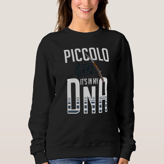 Sweatshirt Piccolo Instrument Music Flute Player Débutant Les (Devant)