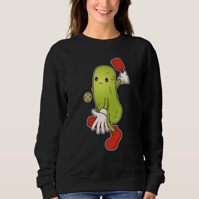 Sweatshirt Pickle Playing Pickleball (Devant)