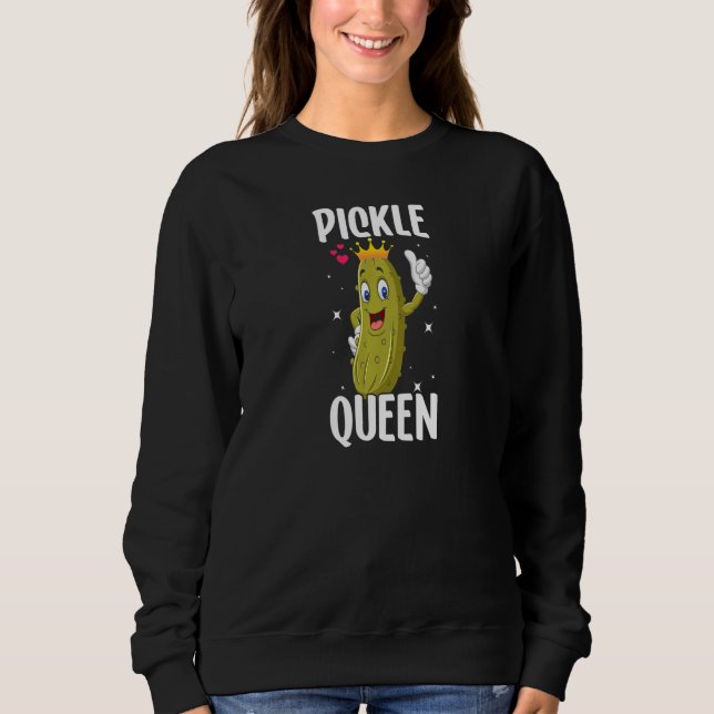 Sweatshirt Pickle queen girls Cucumber (Devant)