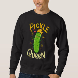 Sweatshirt Pickle Queen Vegan Cucumber Vegetable
