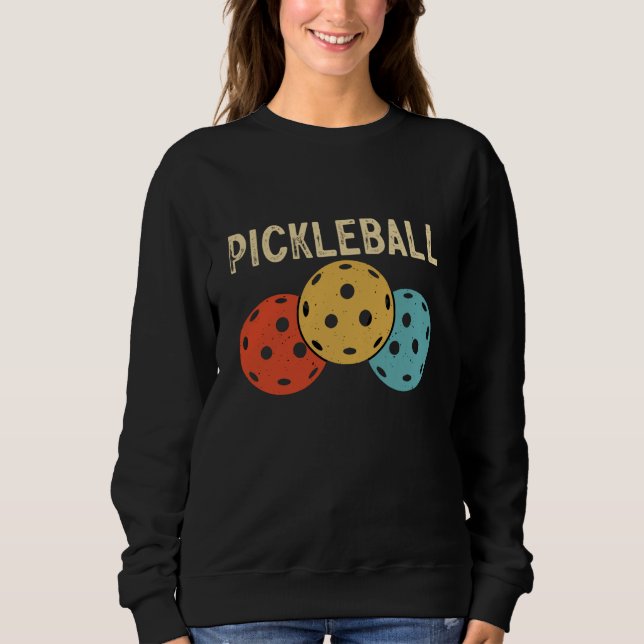 Sweatshirt Pickleball Ball Retro Vintage 70's 80's  16 (Devant)