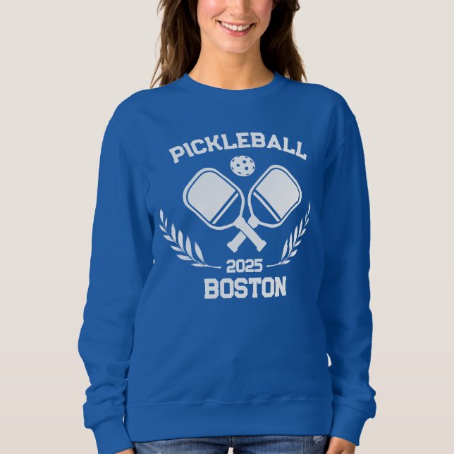Sweatshirt Pickleball Boston 2025 Custom (Devant)