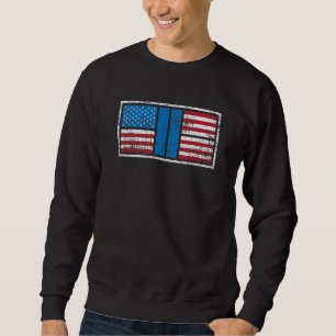 Sweatshirt Pickleball Court American Flag Usa Pride Love Part