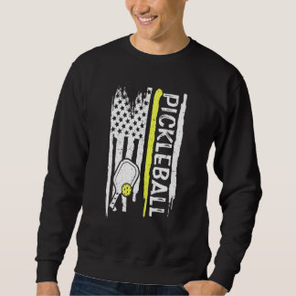 Sweatshirt Pickleball Lover American Flag US Sports