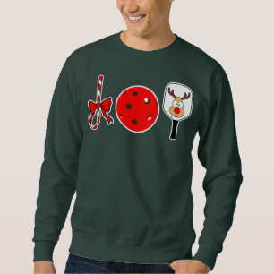 Sweatshirt Pickleball Noël Joie Sucre de canne Reindeer