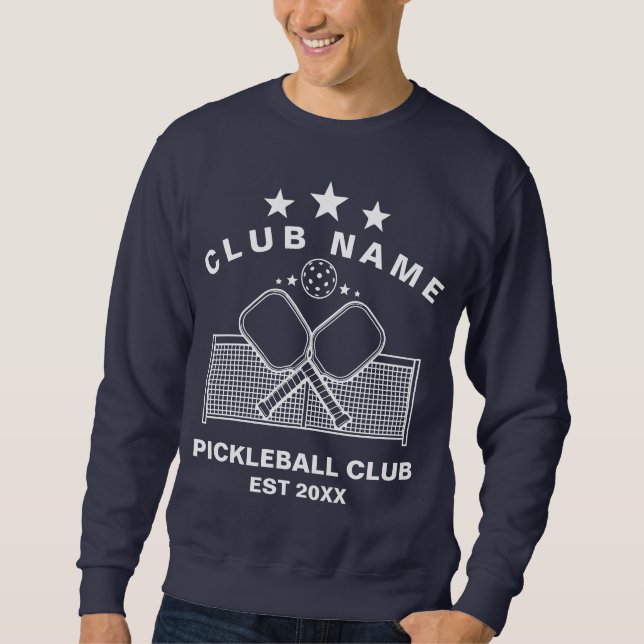 Sweatshirt Pickleball Nom du club personnalisé (Devant)