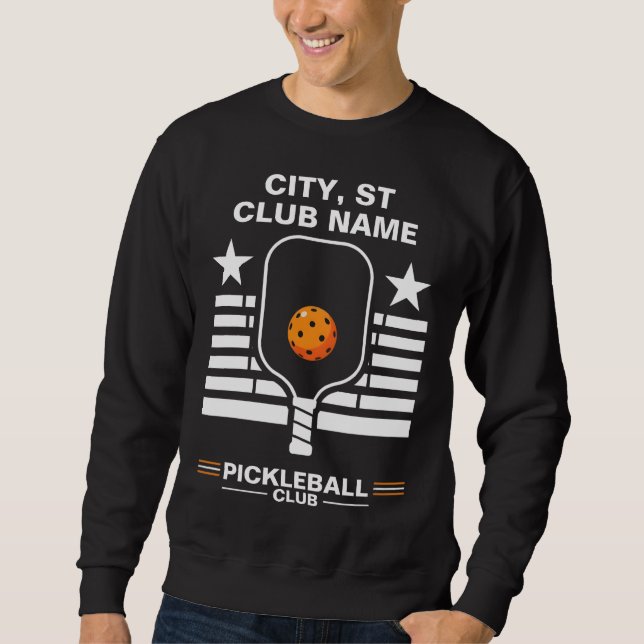 Sweatshirt Pickleball Personalized Name Pickleball Club (Devant)