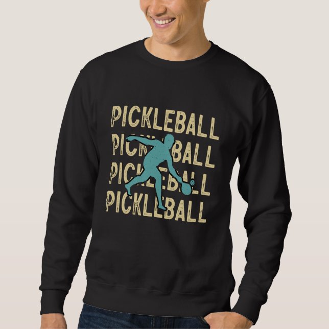 Sweatshirt Pickleball Pickleball Retro Vintage 70's 80's  3 (Devant)