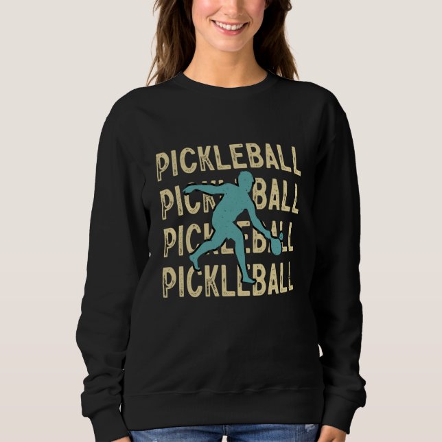 Sweatshirt Pickleball Pickleball Retro Vintage 70's 80's  3 (Devant)